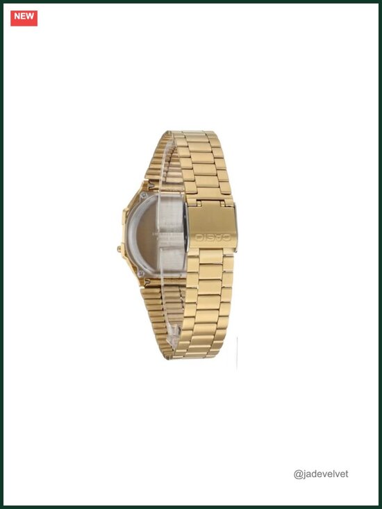 Vintage Digital Quartz Watch Stainless Steel Band Retro Square Face